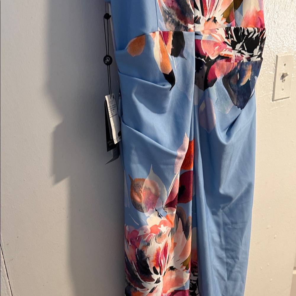 Adrianna Papell Blue Floral Dress - Picture 5 of 8